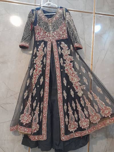 maxi with open net fancy hand work gown