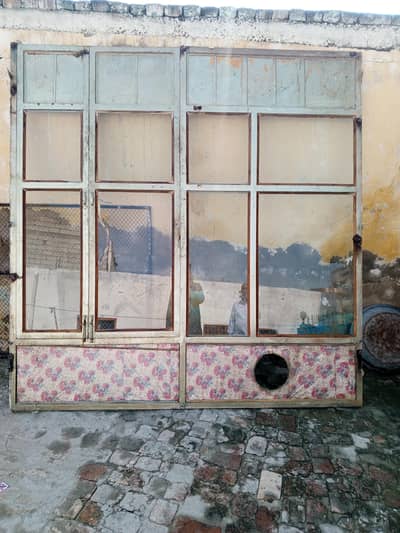 saloon mirror and front door