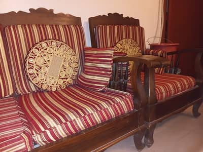 5 seater pure sheesham wood sofa set