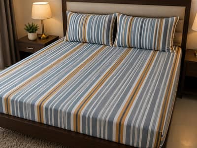 Alkaram King Size Bedsheet – Brand New