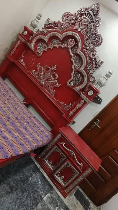wooden bed