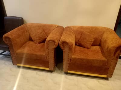 5 seater premium pure velvet MoltyFoam sofa set in excellent condition