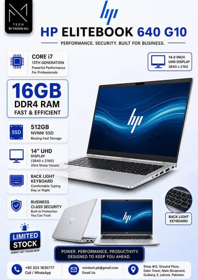 HP Elitebook 640 G10 Core i7 13th Generation 16gb / 512gb.