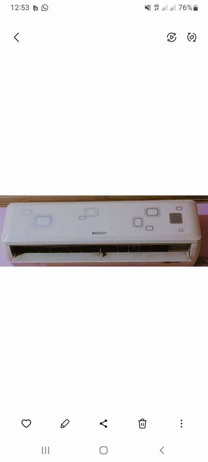 Orient 1.5 ton split Ac 0