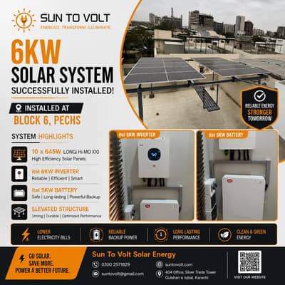 6kW Hybrid Solar System** from **Sun to Volt**!