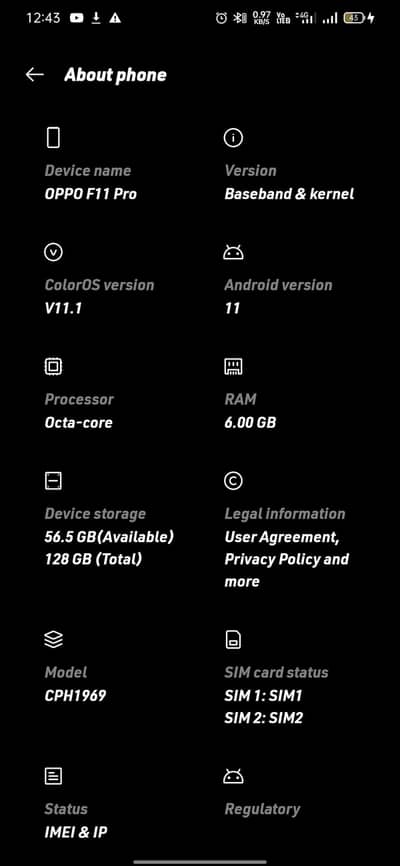 Oppo F11 Pro (6GB / 128GB) - PTA Approved