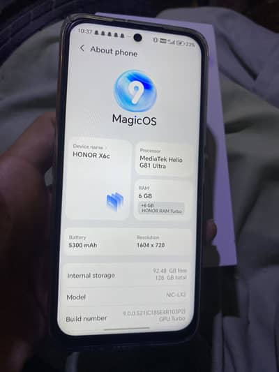 Honor x6c 6/128 Only 25 days used