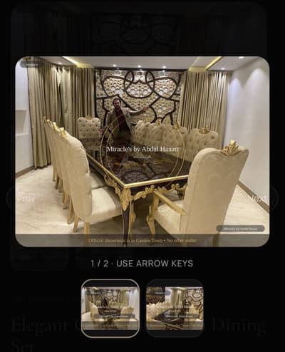 Royal Dinning table Set By Miracle Interiors