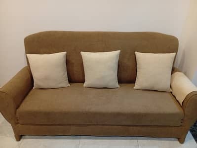 5 Seater Sofa Set Camel and Cream color