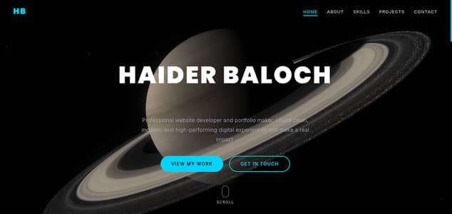 Professional 1-Page Website & Portfolio Design - 2000 PKR