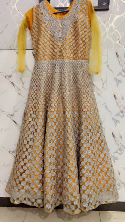 Fancy frock fully work with frill duppata for sale