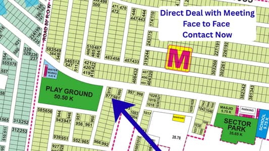 M-997 | Direct Deal with Meeting | 80 Ft Road | Play Ground Facing | Phase 9 Prism