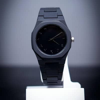 Men's black Quartz watch lightweight casual wear