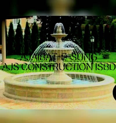 Garden Fountains, Waterfall, Bench, Planters, Tuff Pavers, Tiles