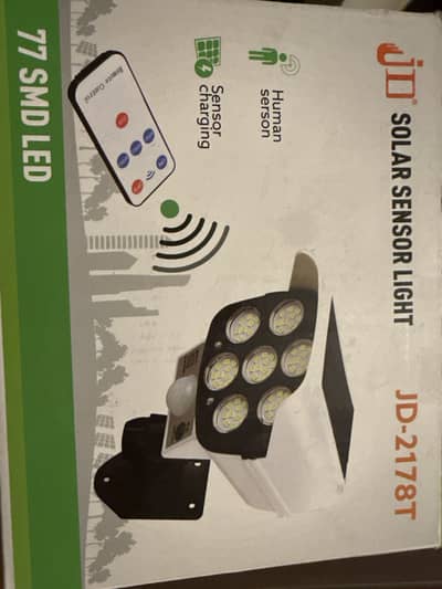 JD-2178T Solar Motion Sensor Security Light – 77 SMD LEDs with Remote