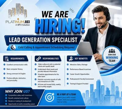 Leads Generator | CSR | Call Agents staff required |