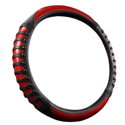 Premium red sports steering wheels cover for cars