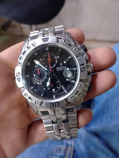Festina original all stainless steel chronograph 7/10