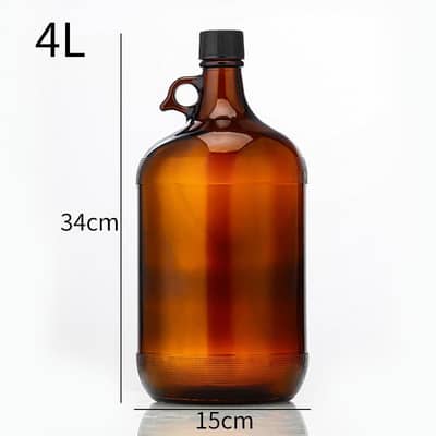 Amber Glass Bottle 4 liter capacity for perfume making