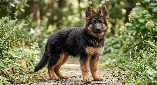 Female German shepherd long cote pedigree parents urgent sale