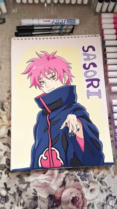 Handmade Anime Sasori Drawing / Custom Anime Art