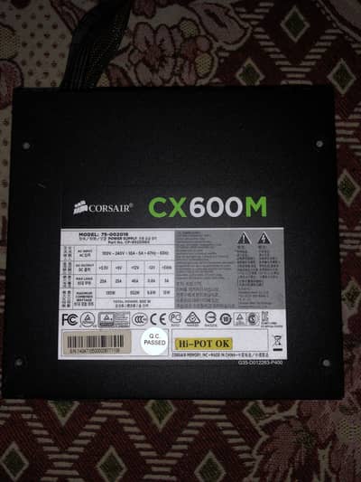 600 Watt Corsair Power Supply (24 Pin cable damaged)