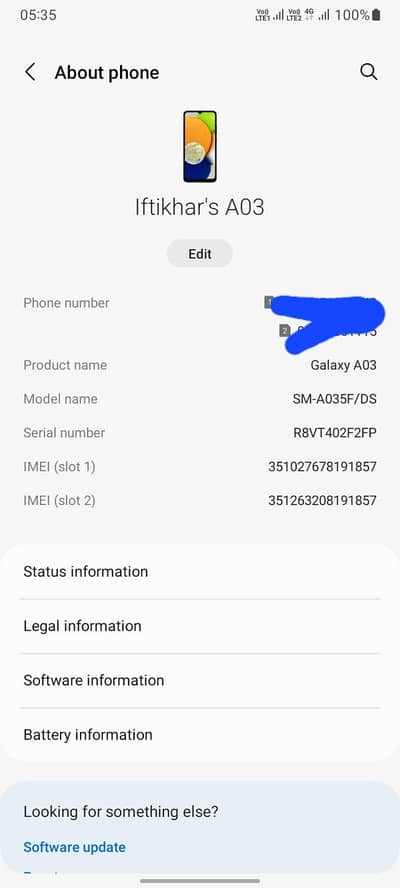 Samsung Mobile A03