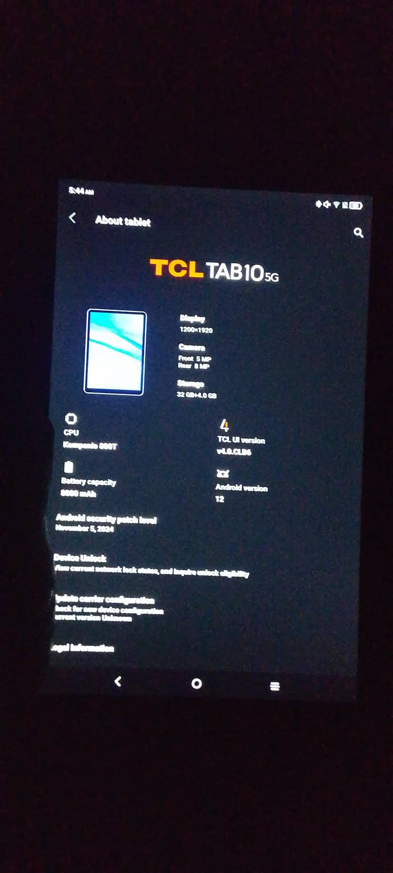 tcl tab 10 5g 0