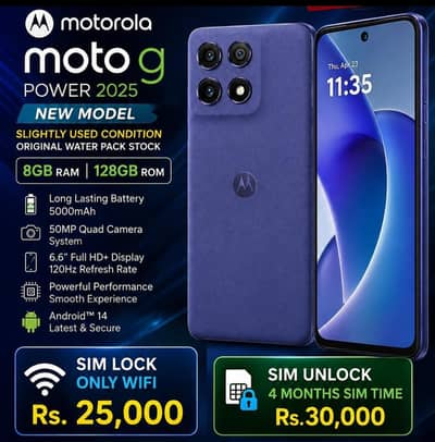 Moto G power 5G 2025 sim lock & Edge 2021 sim unlock