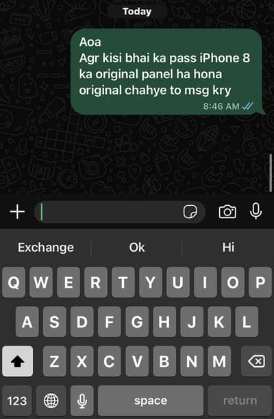Apple iPhone 8 ka original chahye