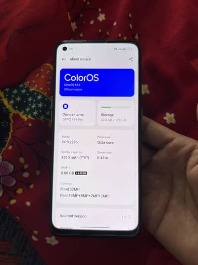 OPPO f19 Pro  just back change wo be original  baki 10/10 hai