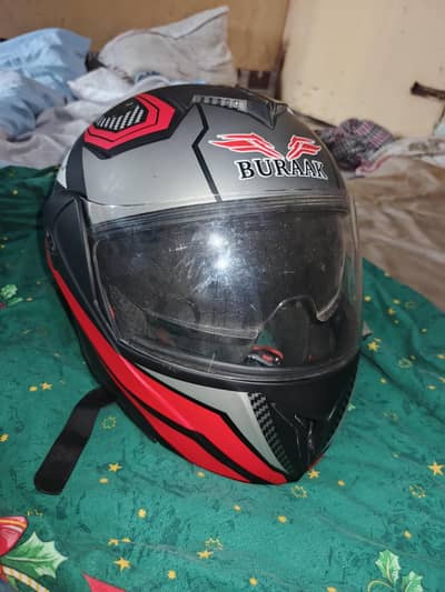 Buraaq helmet open visor
