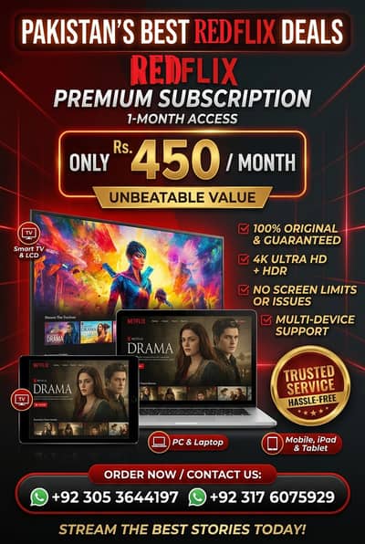 Premium 4K HD Streaming Accounts Available - Monthly Service