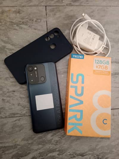 Tecno Spark 8C Full box original condition,Ram Rom 4/128, 5000Mah bat
