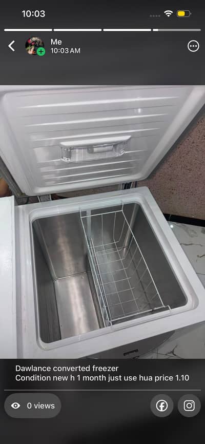 Dawlance converted freezer