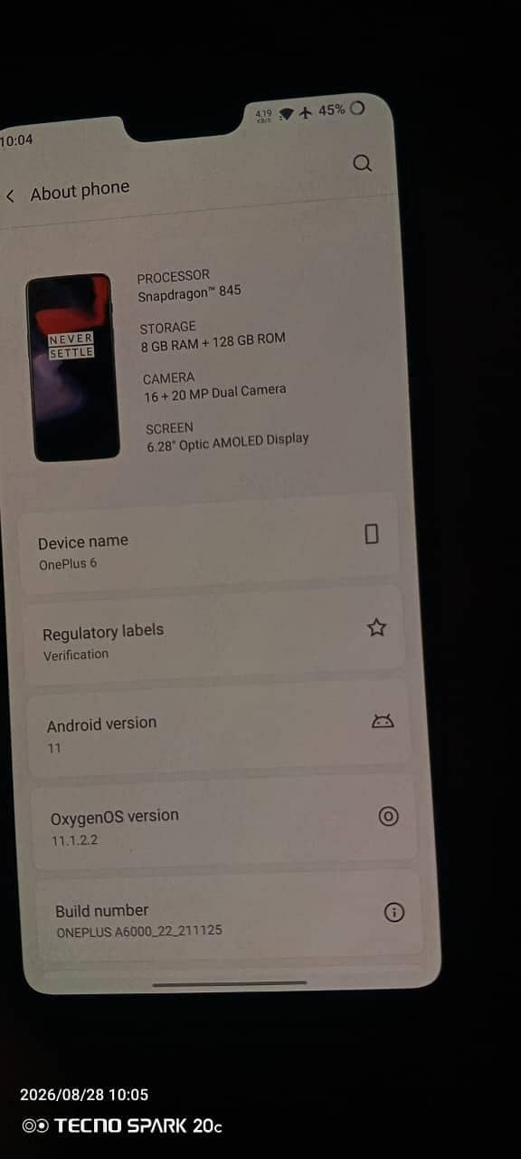 One Plus 6 0