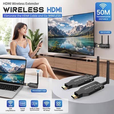 HDMI TRANSMITTER RECEIVERS 50M EXTENDER