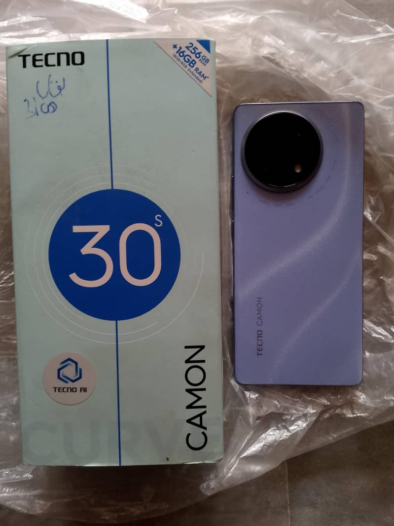 Tecno CAMON 30S 8+8 ram 256 memory  curved display with box charger 13