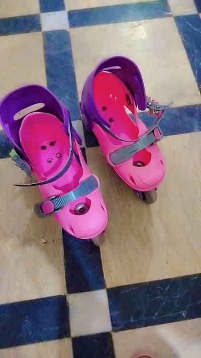 pink color skating shows.