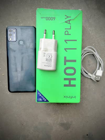 Infinix Hot 11 Play 4+64_total genuine box charge/03/05/7717/347