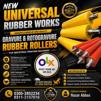 Industrial Gravure & Rotogravure Rubber Rollers for Printing Machine