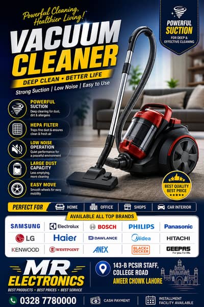 Vacuum Cleaner | Dawlance | Haier | Samsung LG |installment availble