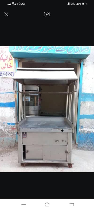 counter For burger and shawarma.