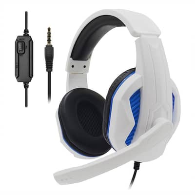 Gaming Headphone with Noise Cancelling Mic - White & Blue