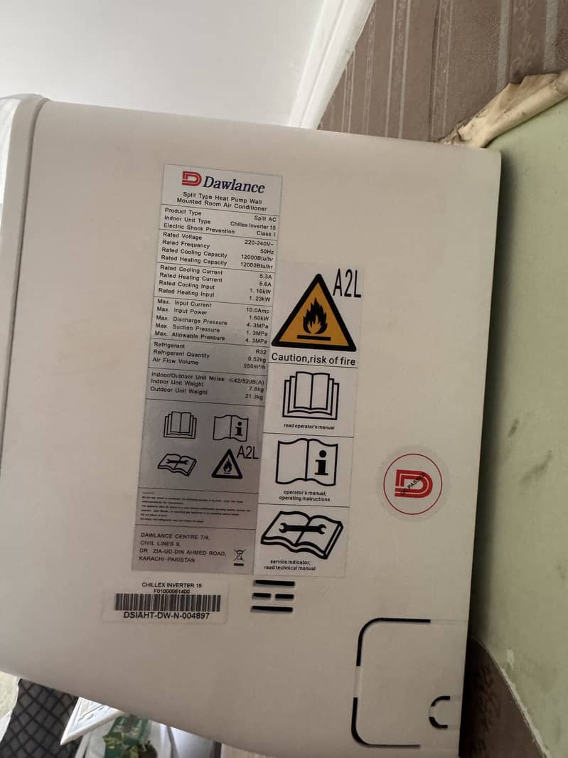 Dawlance 1 Ton Inverter AC | ChillEx Inverter 15 | Slightly Used 0