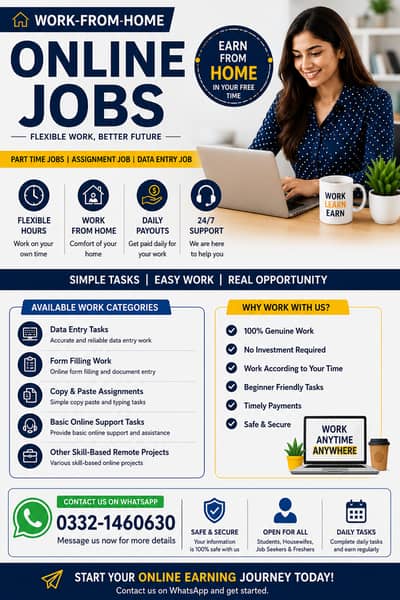 ONLINE WORK OPPORTUNITY  We are offering simple and easy online work