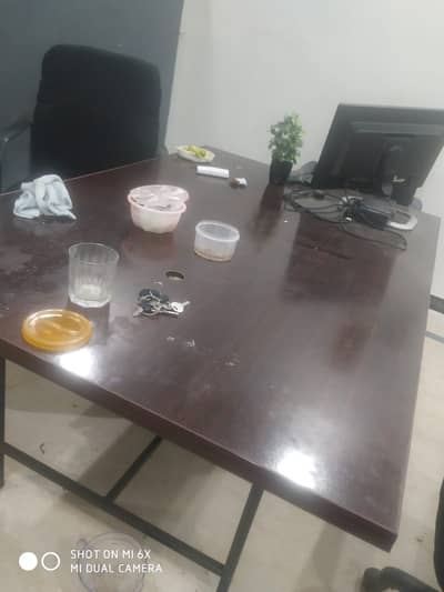 Work station for sale(almost three months use) with three chairs