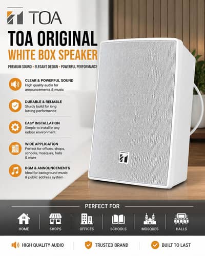 TOA Original White Speaker | PA Sound System | Excellent Condition