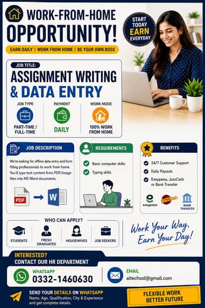ONLINE WORK OPPORTUNITY  We are offering simple and easy online work