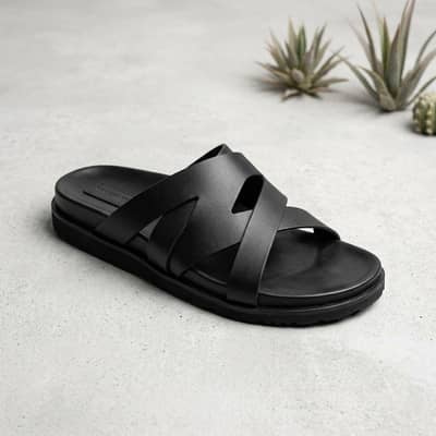 Premium Leather Cross-Strap Men's